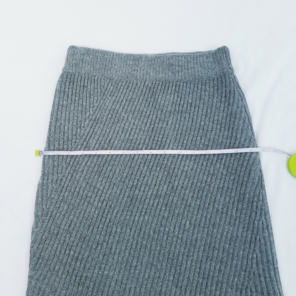 Madewell Woodside Sweater Skirt Grey Merino Wool Stretchy Size XS - Picture 4 of 8